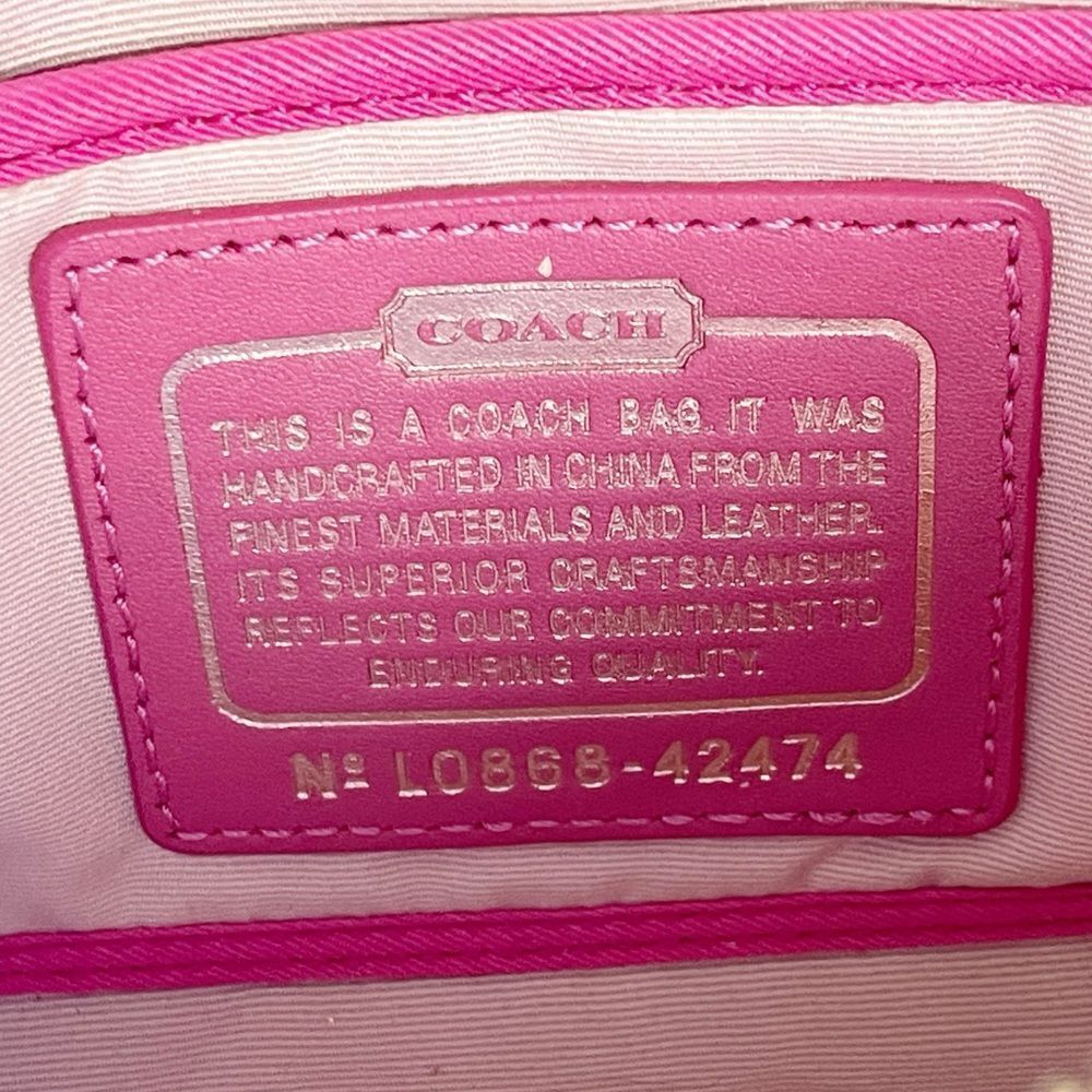 COACH PINK PARK STRAW CLUTCH Y2K wristlet BAG - Picture 2 of 10